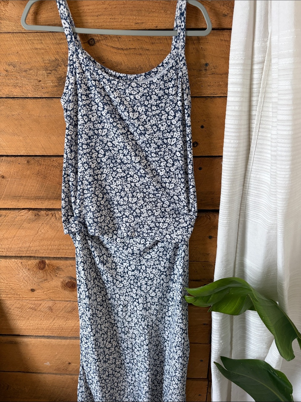 Women’s Navy Blue Floral Tank Maxi skirt set